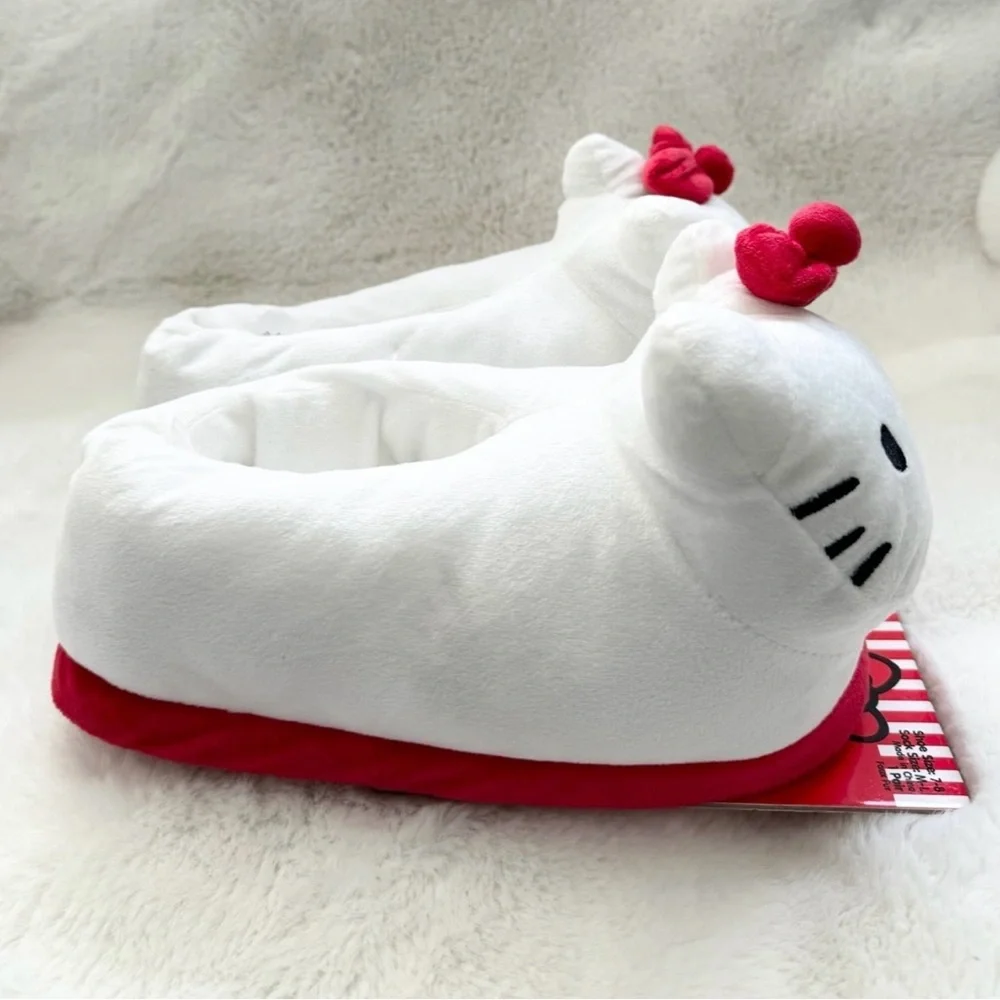 *NEW* Hello Kitty Slippers -  Red Bow Size M/L  7-8 - Picture 4 of 6